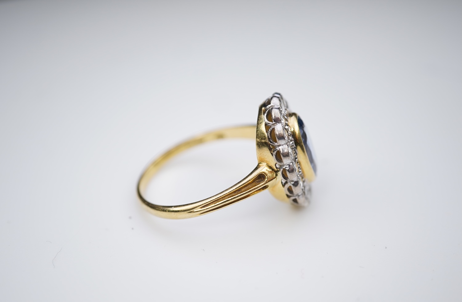 A sapphire and diamond ring